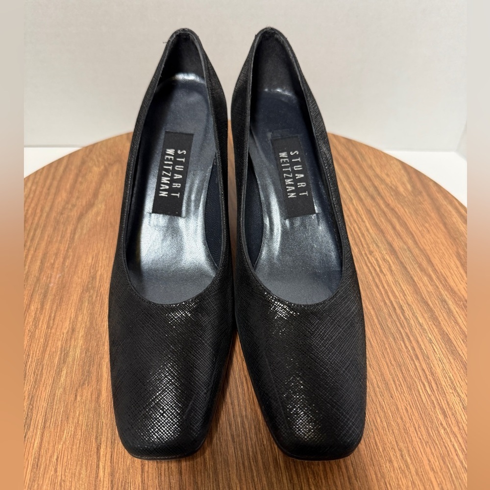 Stuart Weitzman Snakeskin-Like Print Leather Vint… - image 1